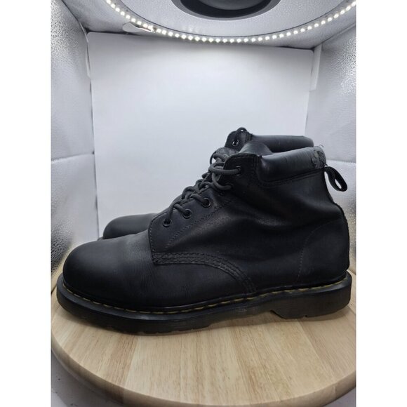 Dr Martens 292 Men's US 12 Ben 6 Eye Black Leather Combat Boots Made in Vietnam - Picture 1 of 9